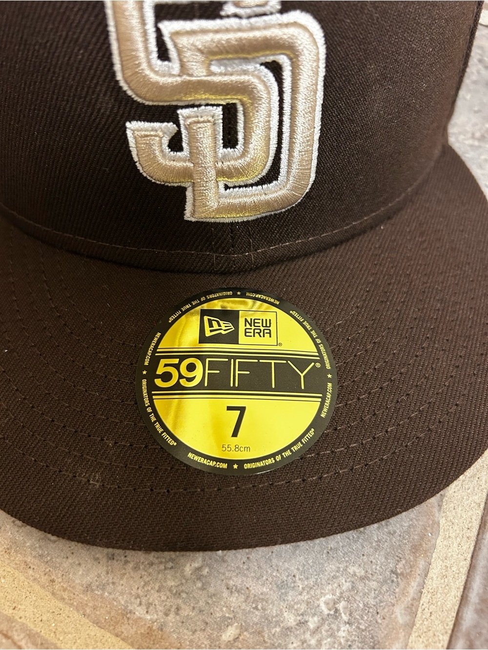 New Era Brown Cap with Cream Embroidered SD Logo